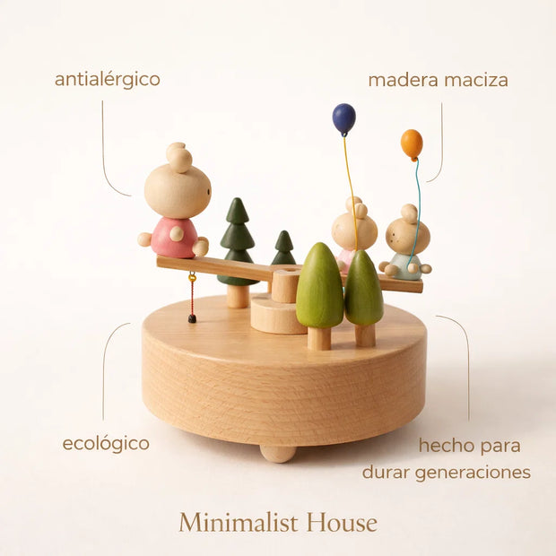 Carrusel Musical de Madera – Parque Encantado - Minimalist House Shop