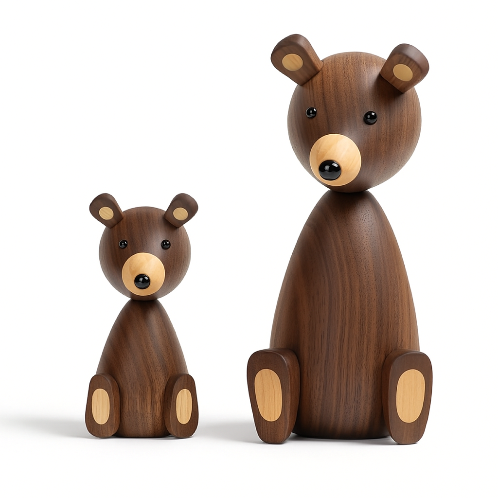 Escultura de Madera Osito - Minimalist House Shop