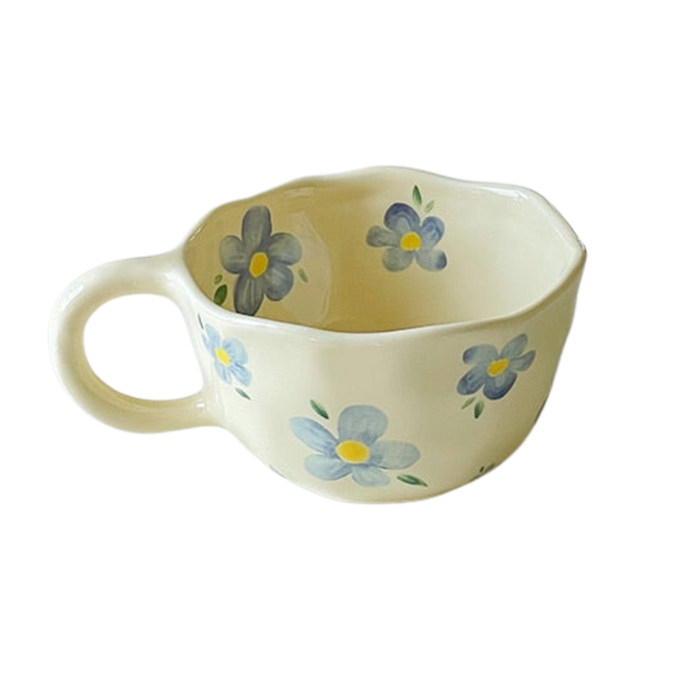 Taza de Cerámica  Margarita Azul