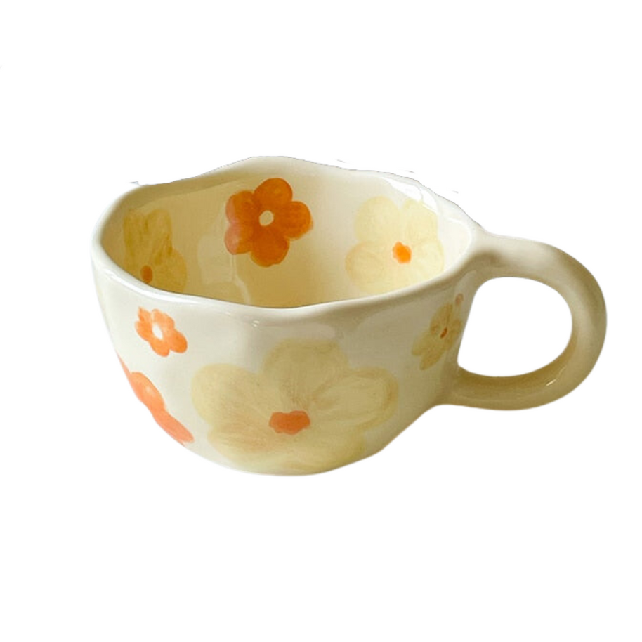 Taza de Cerámica Margarita amarilla