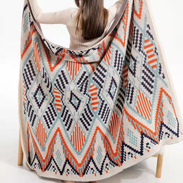 Manta a Cuadros Bohemia – Macia y Confortable