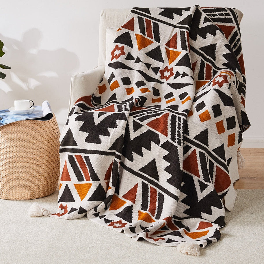 Manta a Cuadros Bohemia – Macia y Confortable