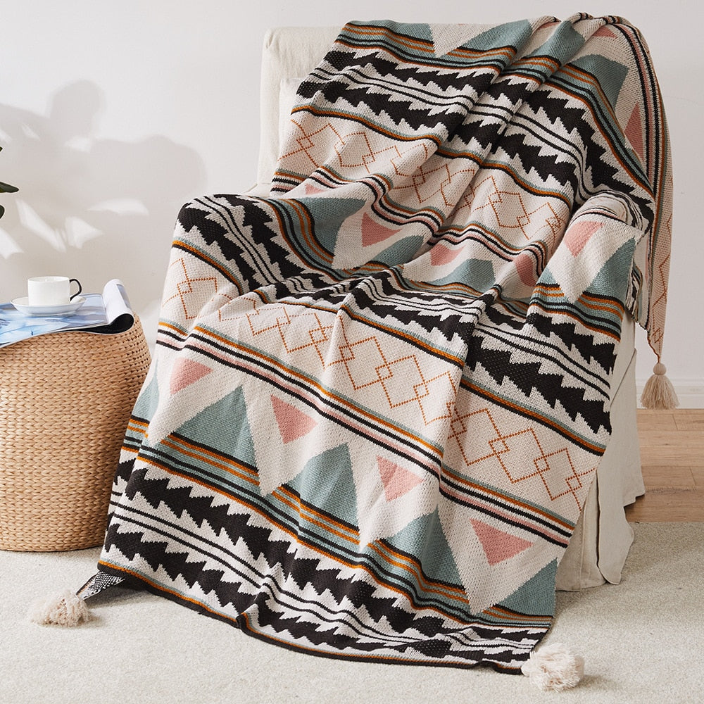 Manta a Cuadros Bohemia – Macia y Confortable - Minimalist House Shop