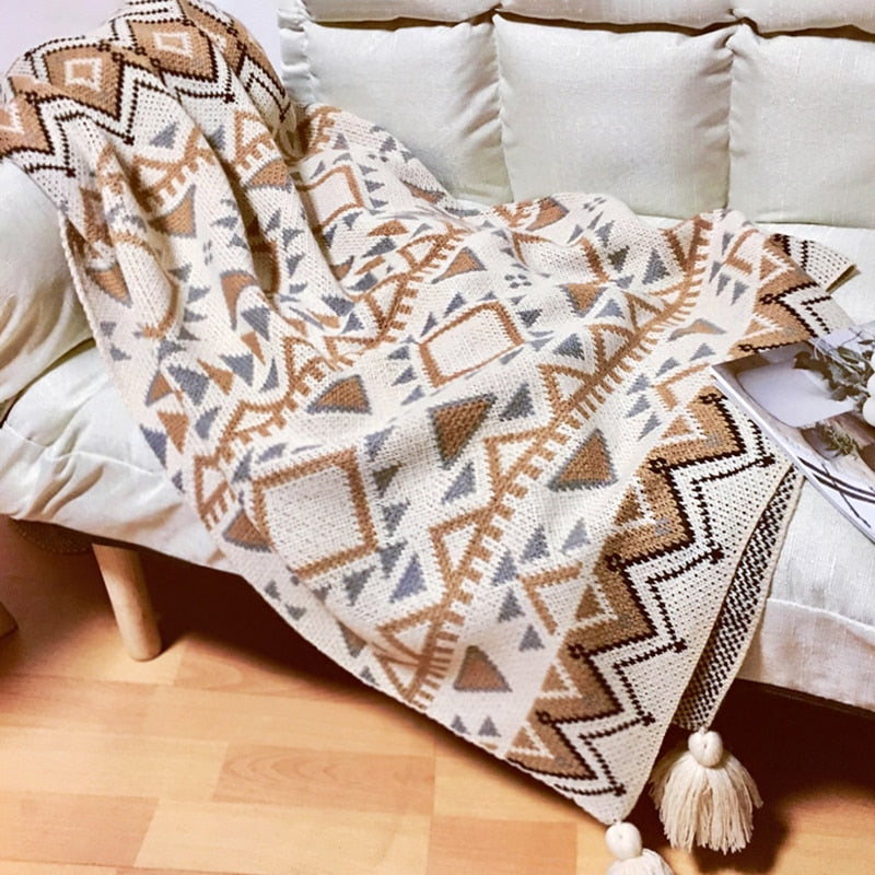 Manta a Cuadros Bohemia – Macia y Confortable