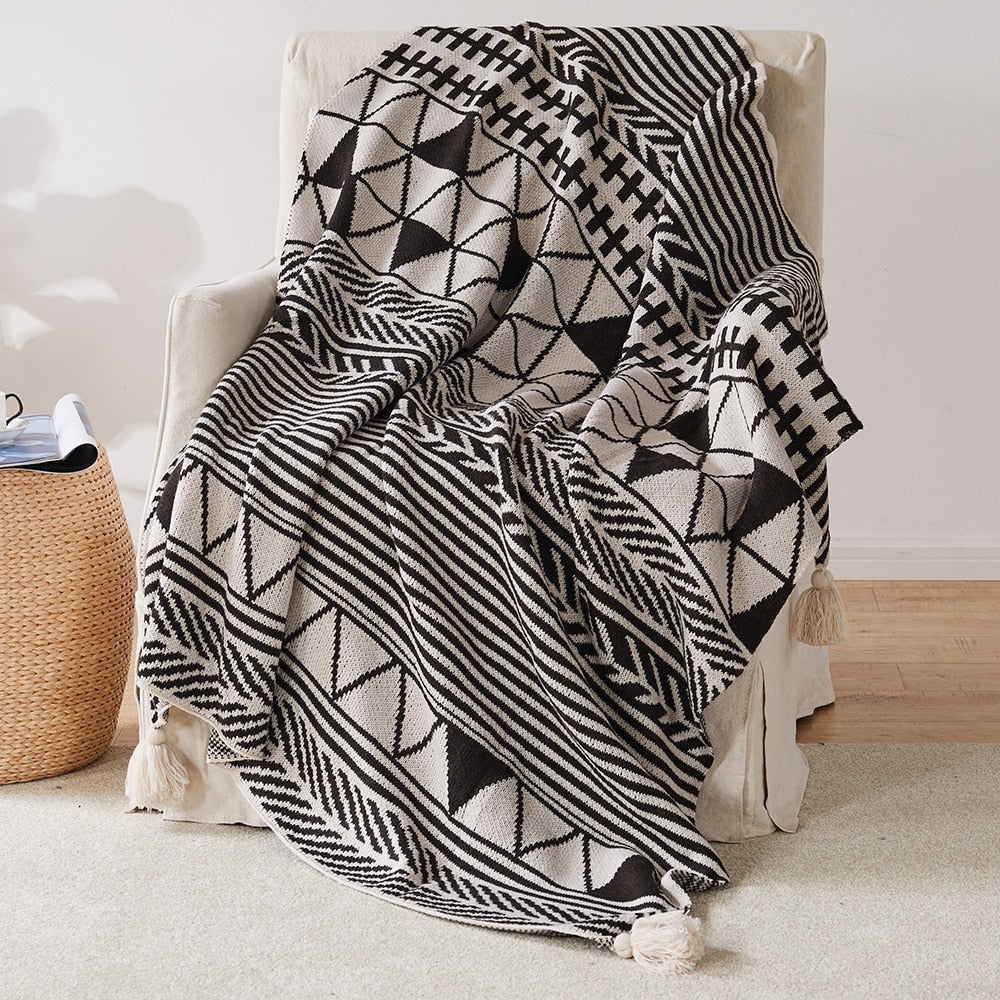 Manta a Cuadros Bohemia – Macia y Confortable - Minimalist House Shop