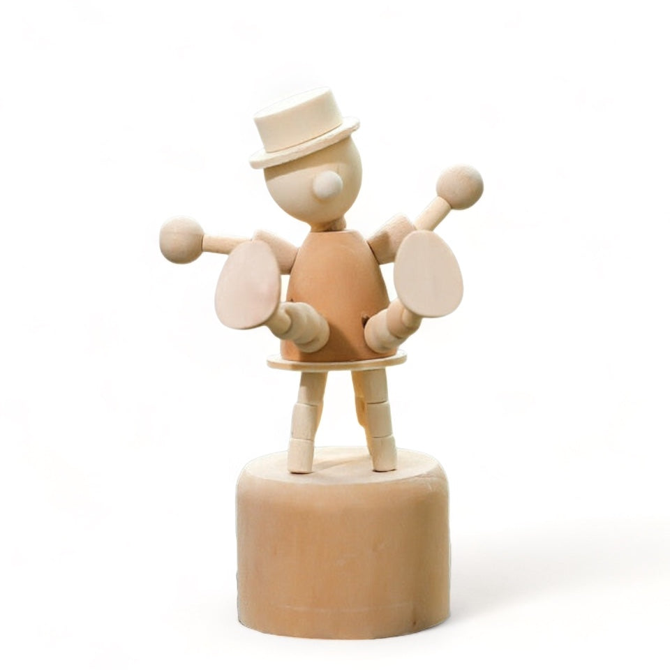 Mini Réplica de Títere en Madera – CARTOON - Minimalist House Shop
