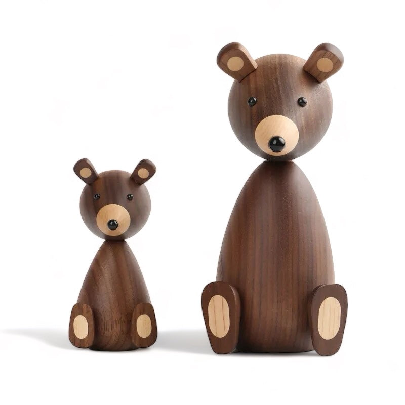 Escultura de Madera Osito - Minimalist House Shop