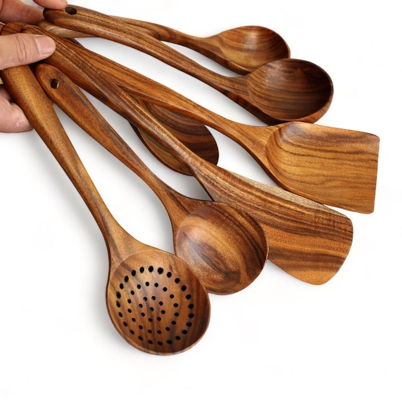 Juego de Utensilios de Cocina Tailandés – 7 piezas - Minimalist House Shop