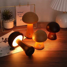 Luminaria de Mesa Cogumelo de Madera