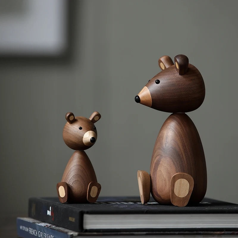 Escultura de Madera Osito - Minimalist House Shop