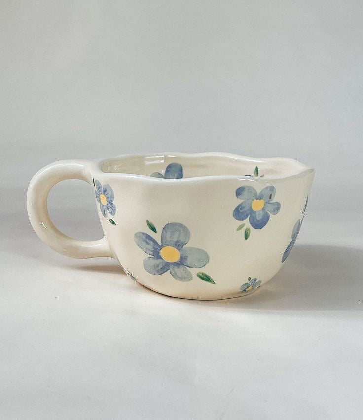 Taza de Cerámica  Margarita Azul - Minimalist House Shop