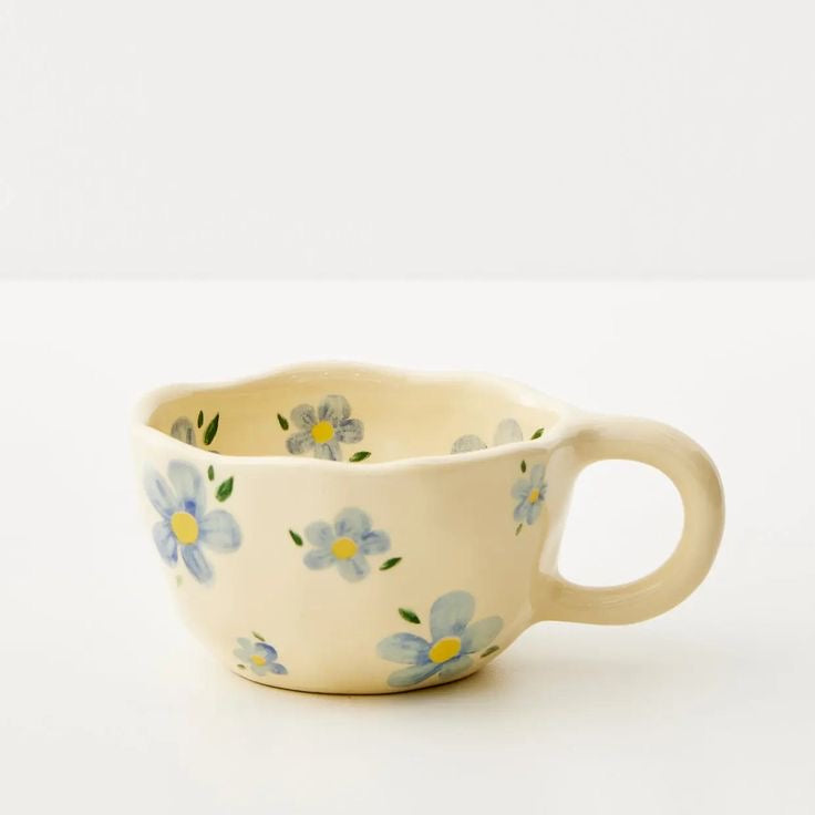 Taza de Cerámica  Margarita Azul - Minimalist House Shop