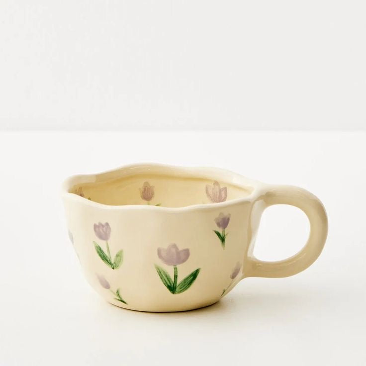 Taza de Cerámica Tulipán púrpura - Minimalist House Shop