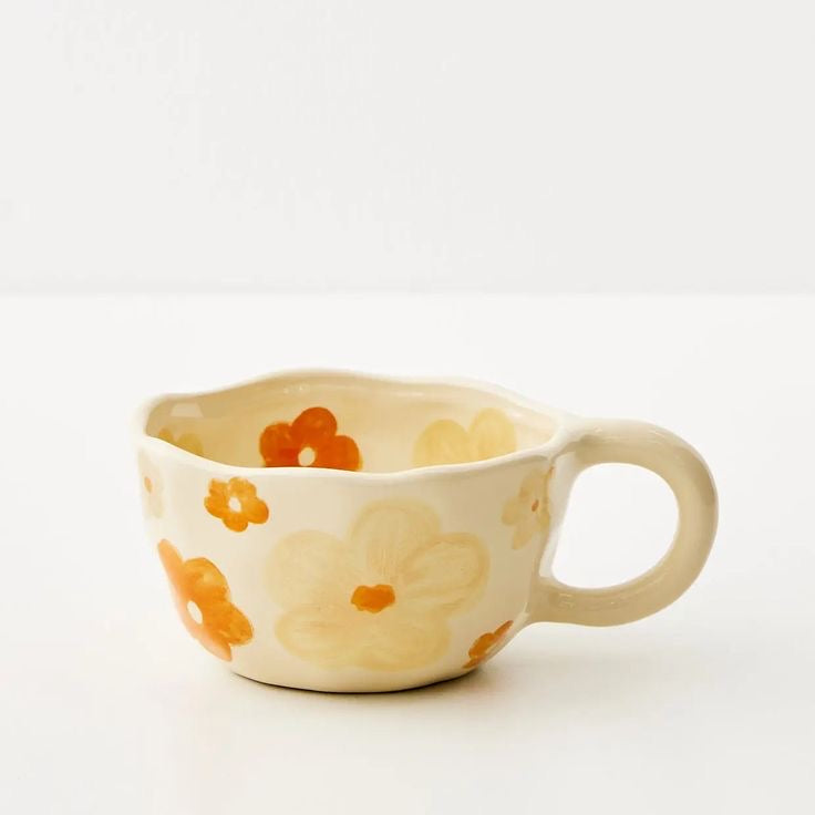 Taza de Cerámica Margarita amarilla - Minimalist House Shop