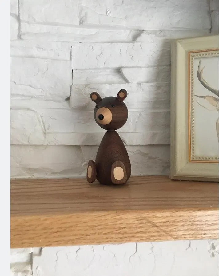 Escultura de Madera Osito - Minimalist House Shop