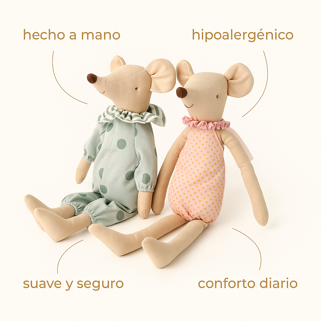Peluche Mouse – Disponible en 3 tamaños - Minimalist House Shop