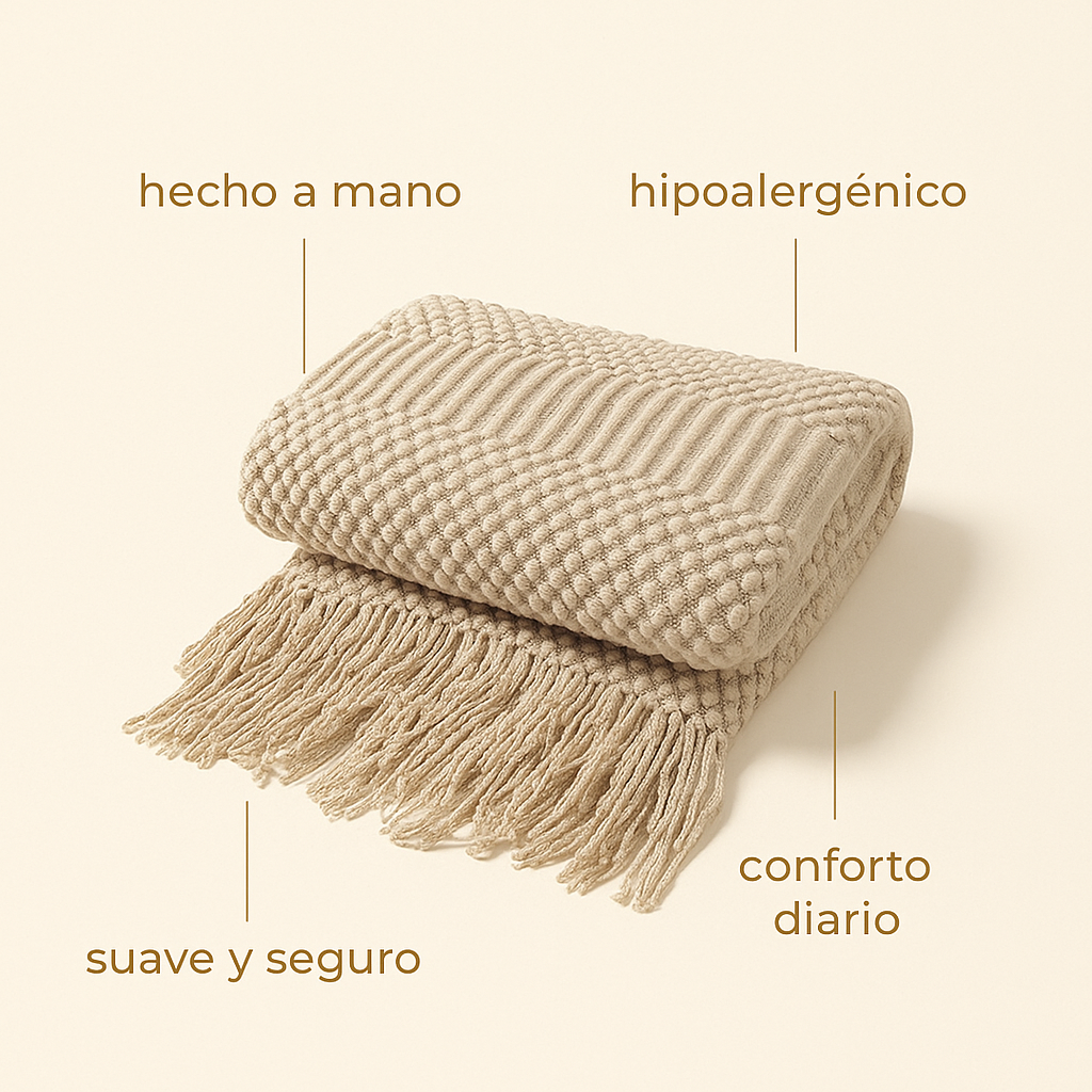 Manta Hogar y Decoración – Crema
