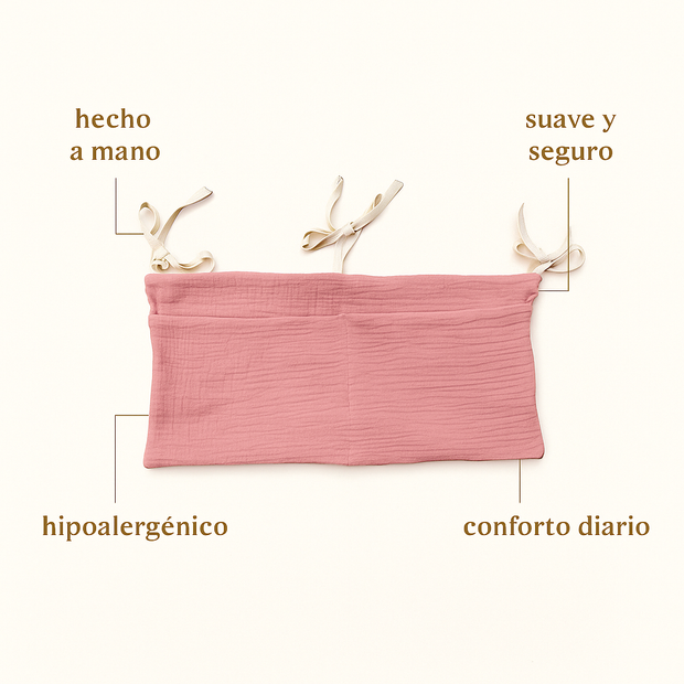 Organizador de Cuna en Algodón – Colores Lisos 