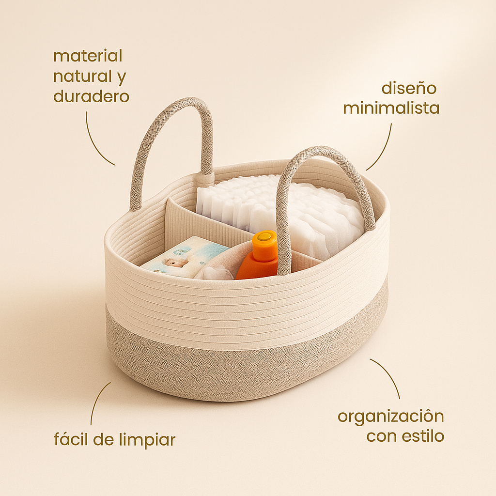 Cesta Organizadora para Habitación Mamá y Bebé - Minimalist House Shop