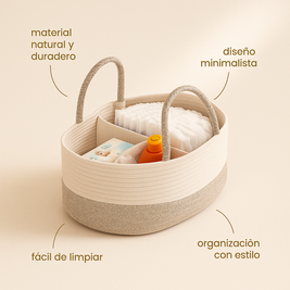 Cesta Organizadora para Habitación Mamá y Bebé