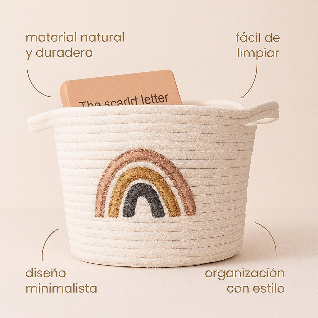 Cesta Organizadora – Arcoíris - Minimalist House Shop