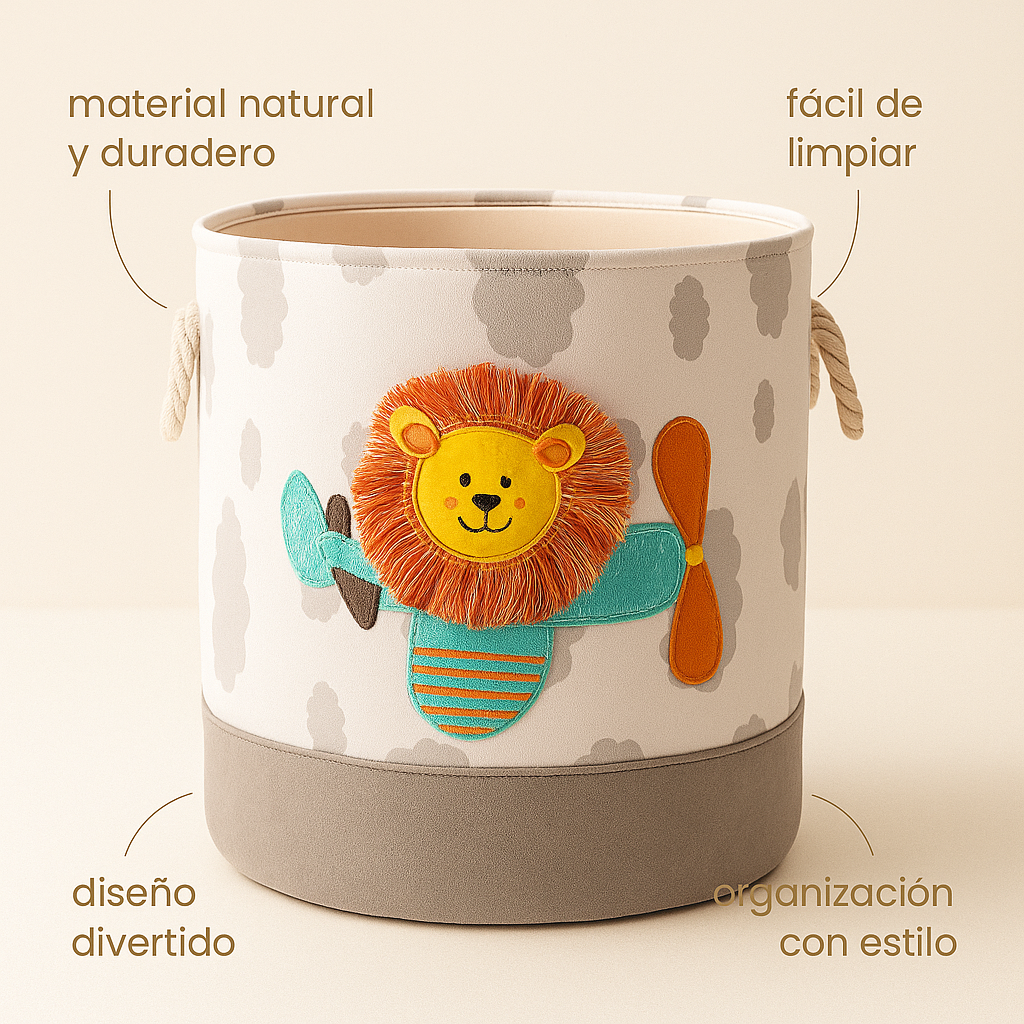 Cesta Organizadora de Juguetes – Animales - Minimalist House Shop