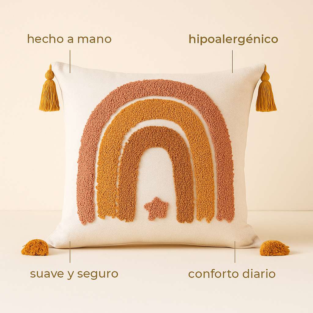 Funda de Cojín – Bohemia Rainbow Kids - Minimalist House Shop