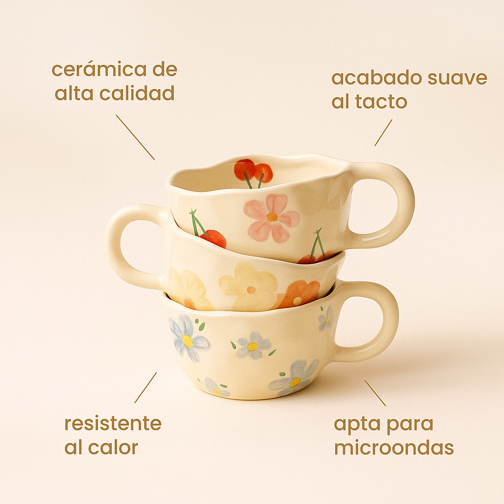 Taza de Cerámica Margarita Azul