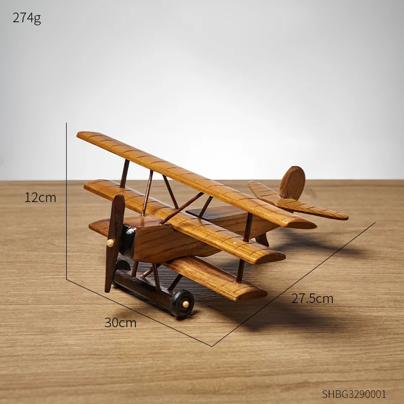 Avión Wooden Vintage - Madera Natural