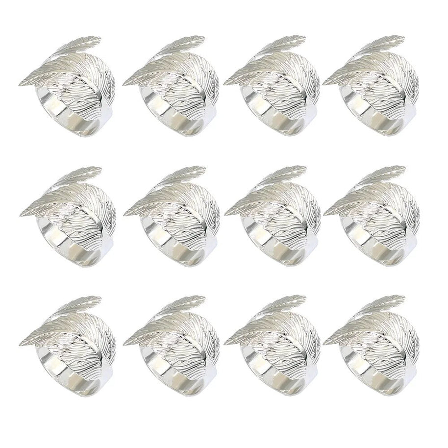 Anillos para Servilletas en Forma de Hoja – Set de 12 Piezas