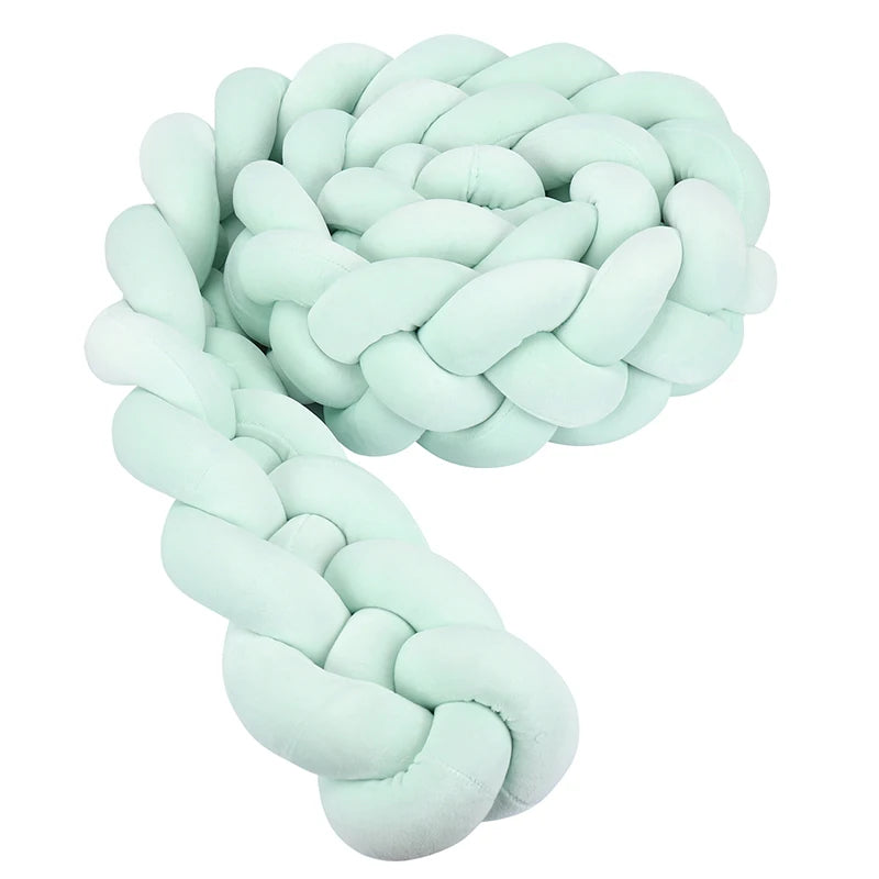 Protector Trenzado para Cuna – Algodón Suave 1M/2M/3M/3.6M - Minimalist House Shop