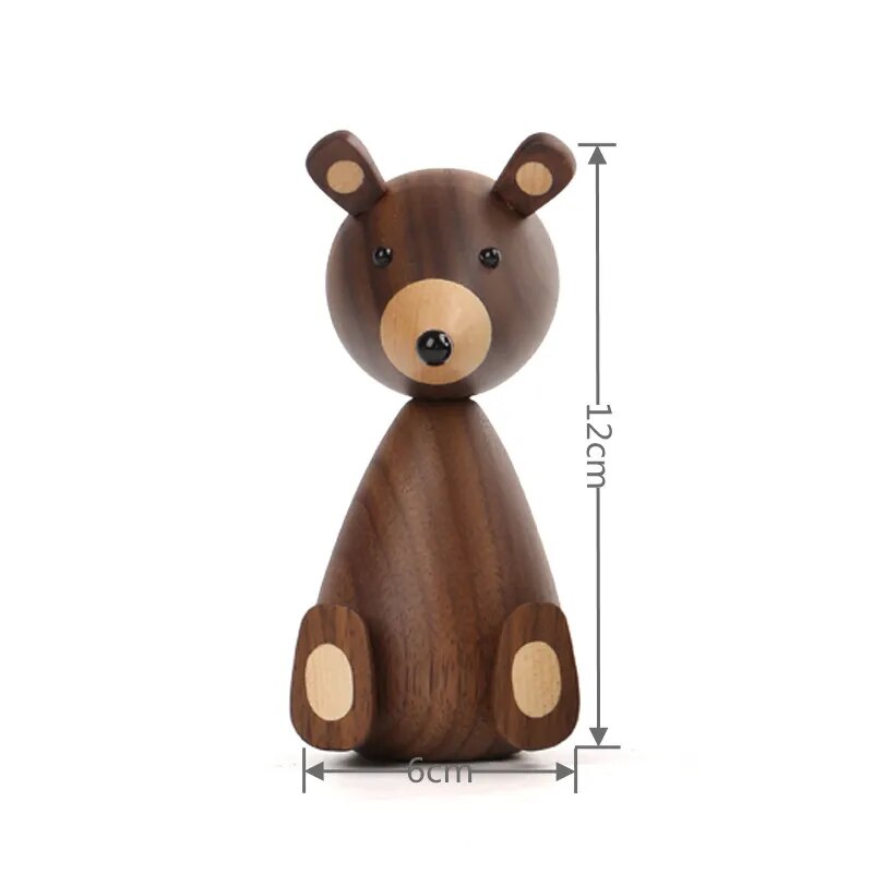Escultura de Madera Osito - Minimalist House Shop