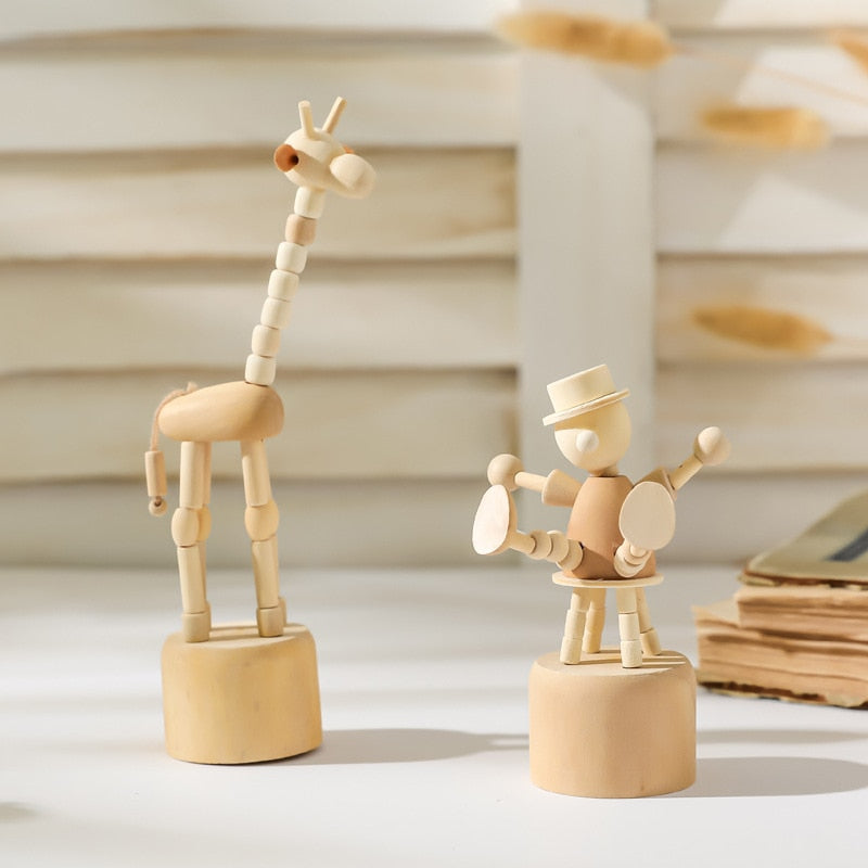 Mini Réplica de Títere en Madera – CARTOON - Minimalist House Shop