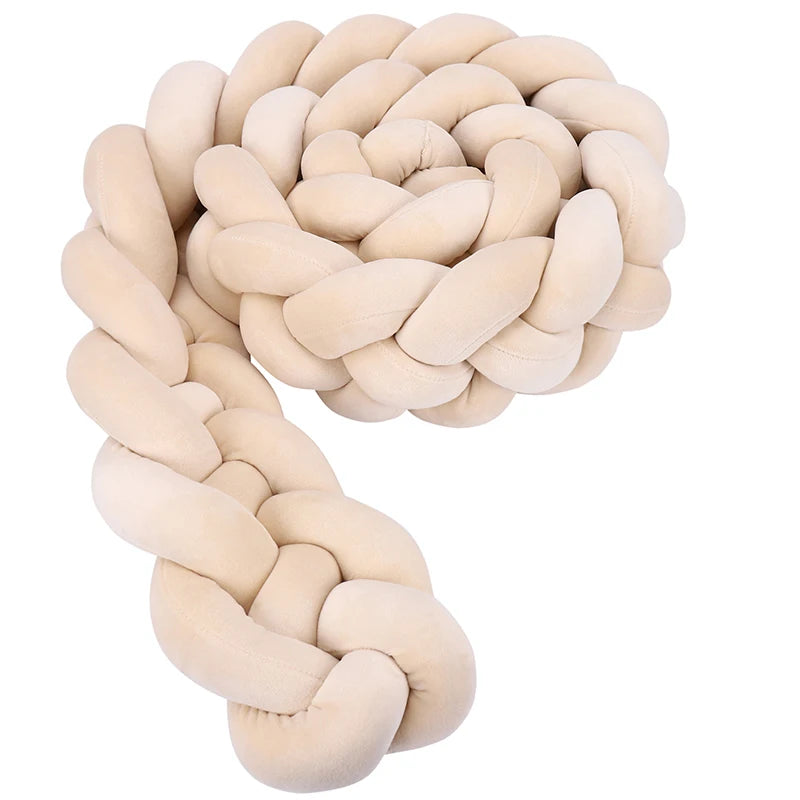 Protector Trenzado para Cuna – Algodón Suave 1M/2M/3M/3.6M - Minimalist House Shop