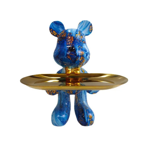 Estatueta decorativa de urso com estilo graffiti, da coleção Graffiti BearBri da Minimalist House Shop, em destaque na imagem.