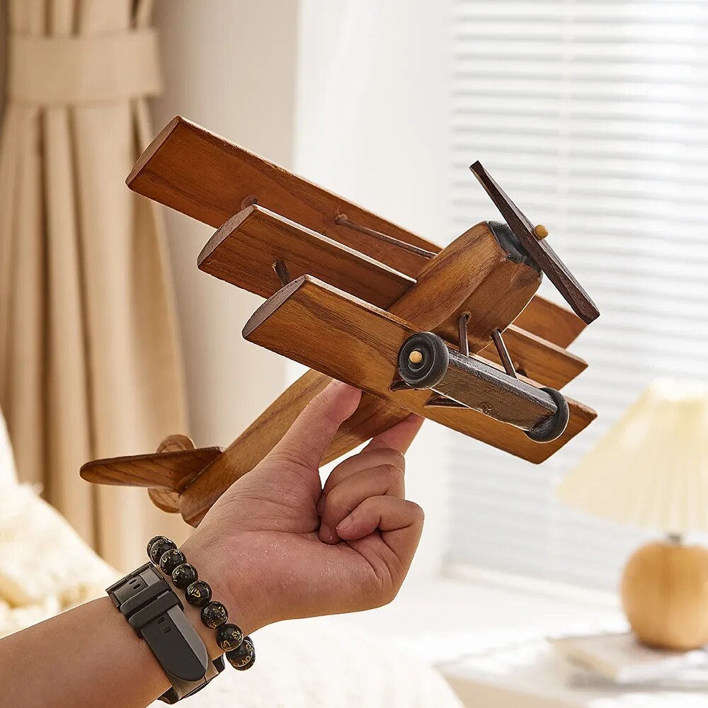Avión Wooden Vintage - Madera Natural - Minimalist House Shop