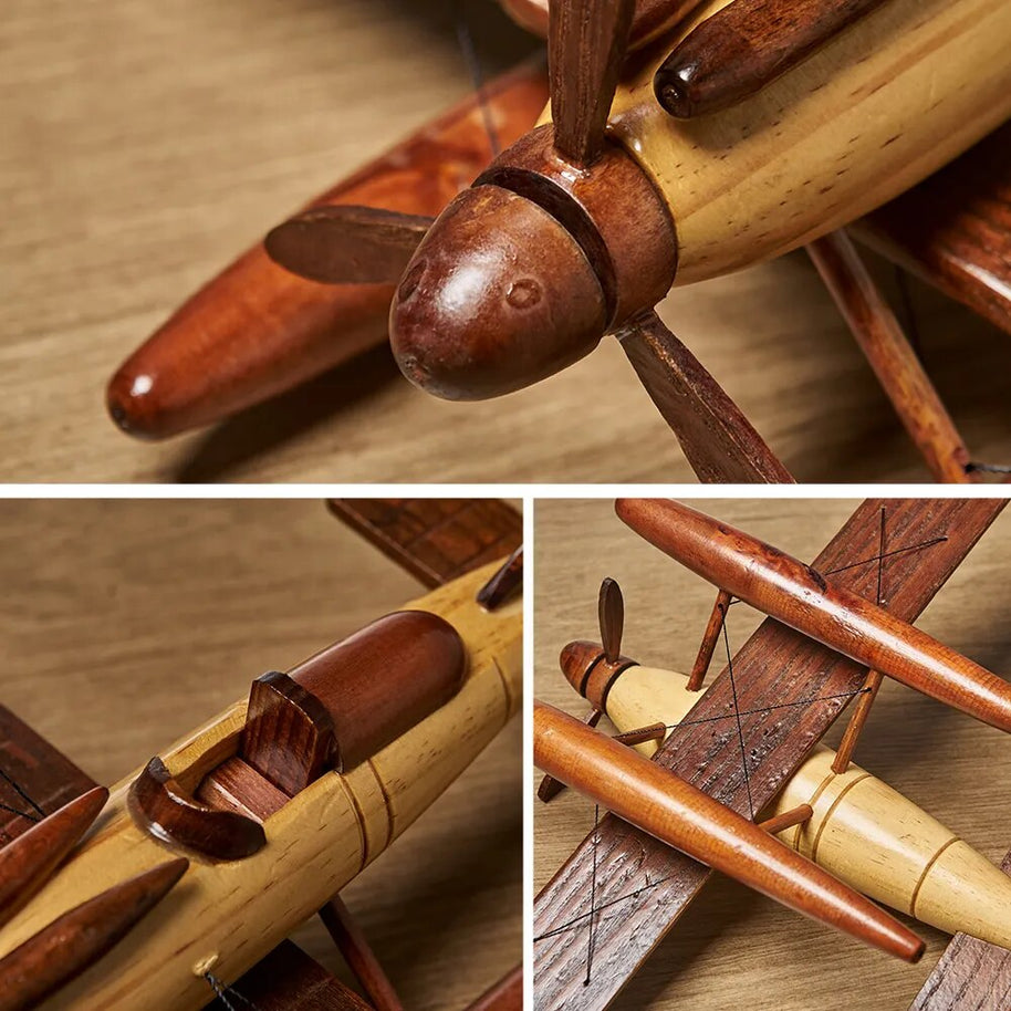 Avión Wooden Vintage - Madera Natural