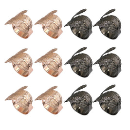 Anillos para Servilletas en Forma de Hoja – Set de 12 Piezas