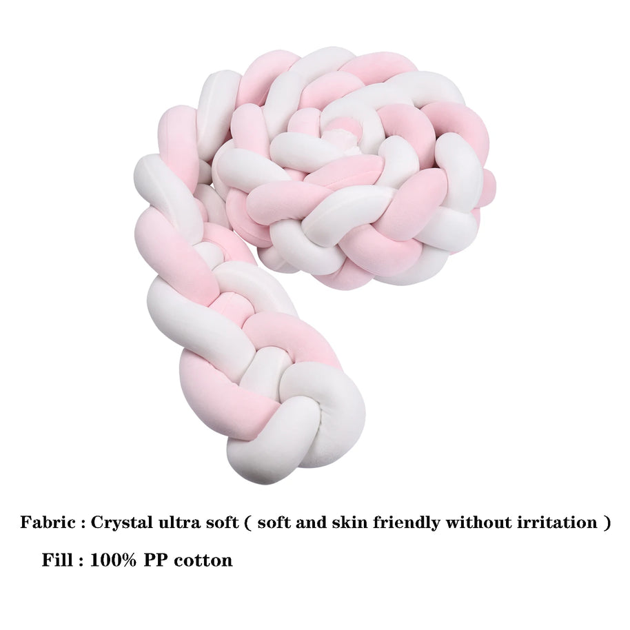 Protector Trenzado para Cuna – Algodón Suave 1M/2M/3M/3.6M - Minimalist House Shop