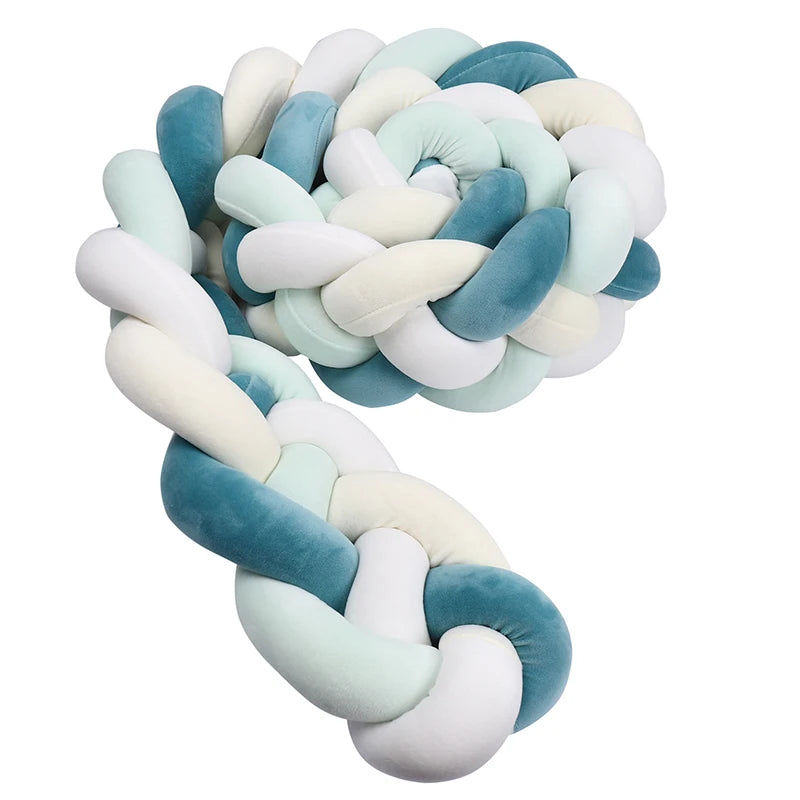 Protector Trenzado para Cuna – Algodón Suave 1M/2M/3M/3.6M - Minimalist House Shop