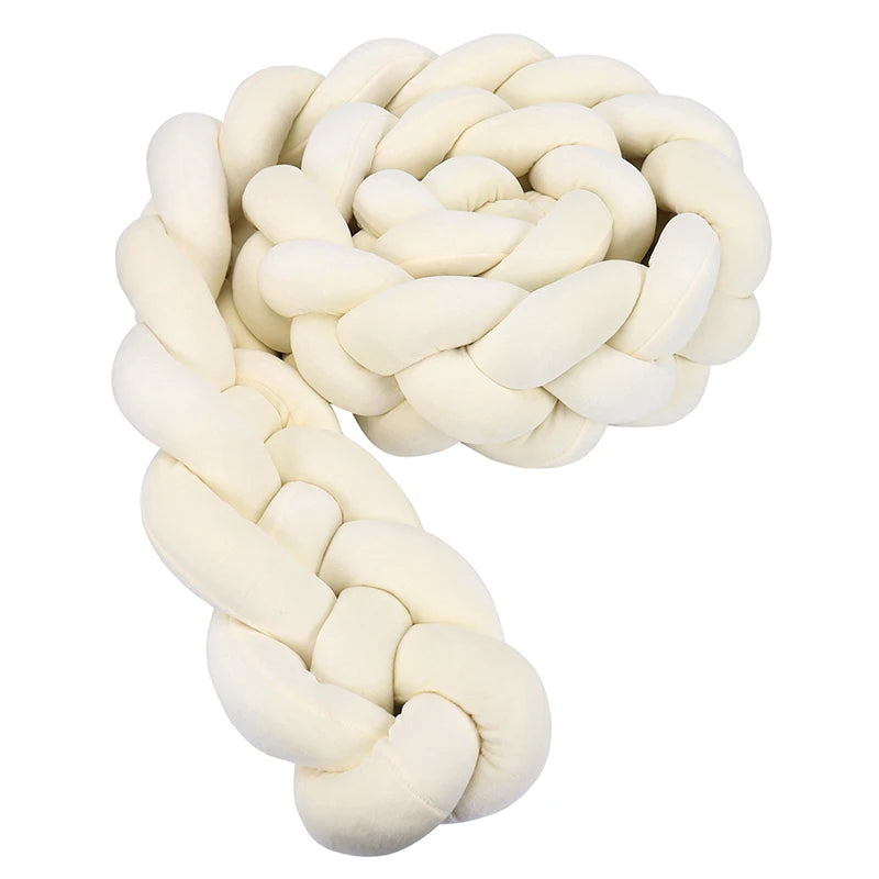 Protector Trenzado para Cuna – Algodón Suave 1M/2M/3M/3.6M - Minimalist House Shop