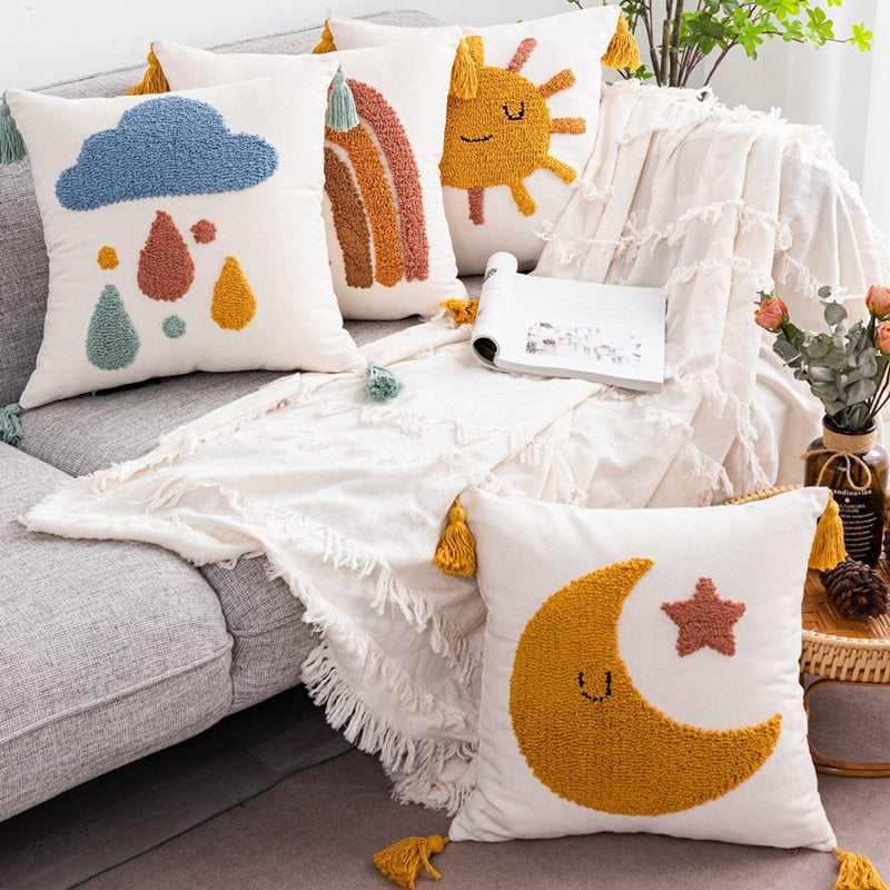 Funda de Cojín – Bohemia Rainbow Kids - Minimalist House Shop