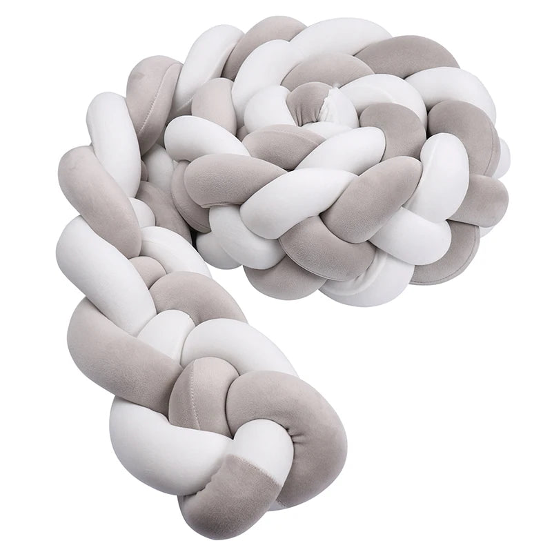 Protector Trenzado para Cuna – Algodón Suave 1M/2M/3M/3.6M - Minimalist House Shop