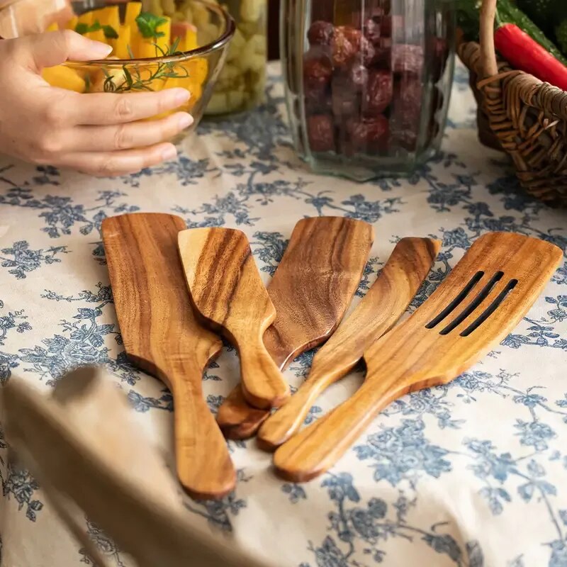 Espátulas de Madera 5 uds – Hacienda de Madera