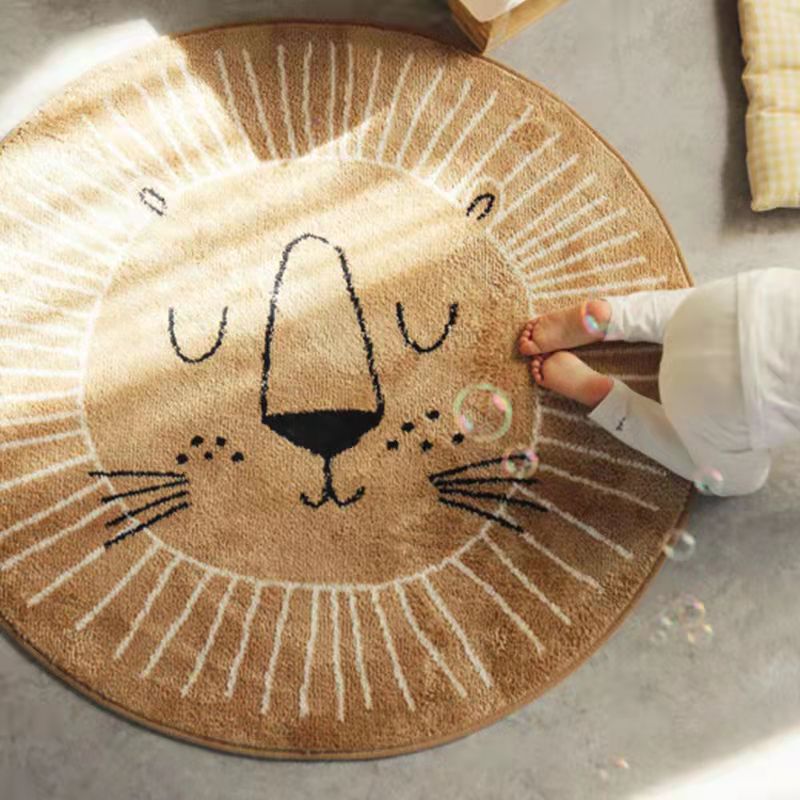 Tapete infantil León da Minimalist House Shop, com desenho de leão fofo, ideal para quartos de crianças.