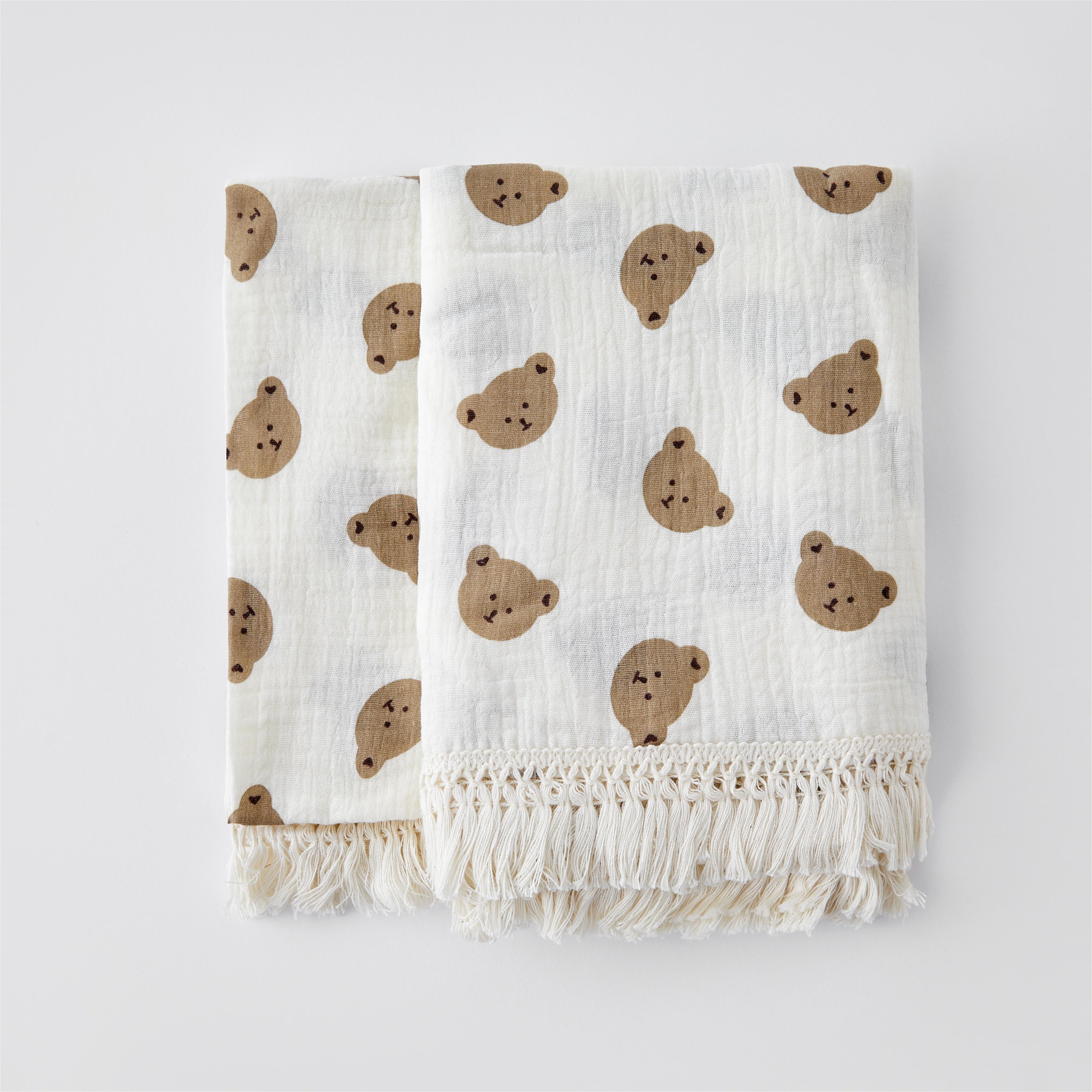 Manta de Muselina para Bebé Recién Nacido – Osito - Minimalist House Shop
