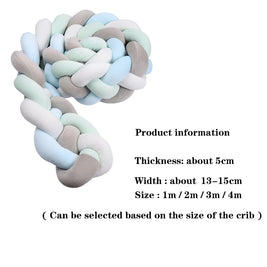 Protector Trenzado para Cuna – Algodón Suave 1M/2M/3M/3.6M - Minimalist House Shop