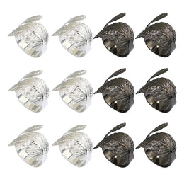 Anillos para Servilletas en Forma de Hoja – Set de 12 Piezas
