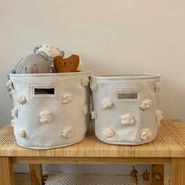Cesta Organizadora Canvas de Algodón – Bebé