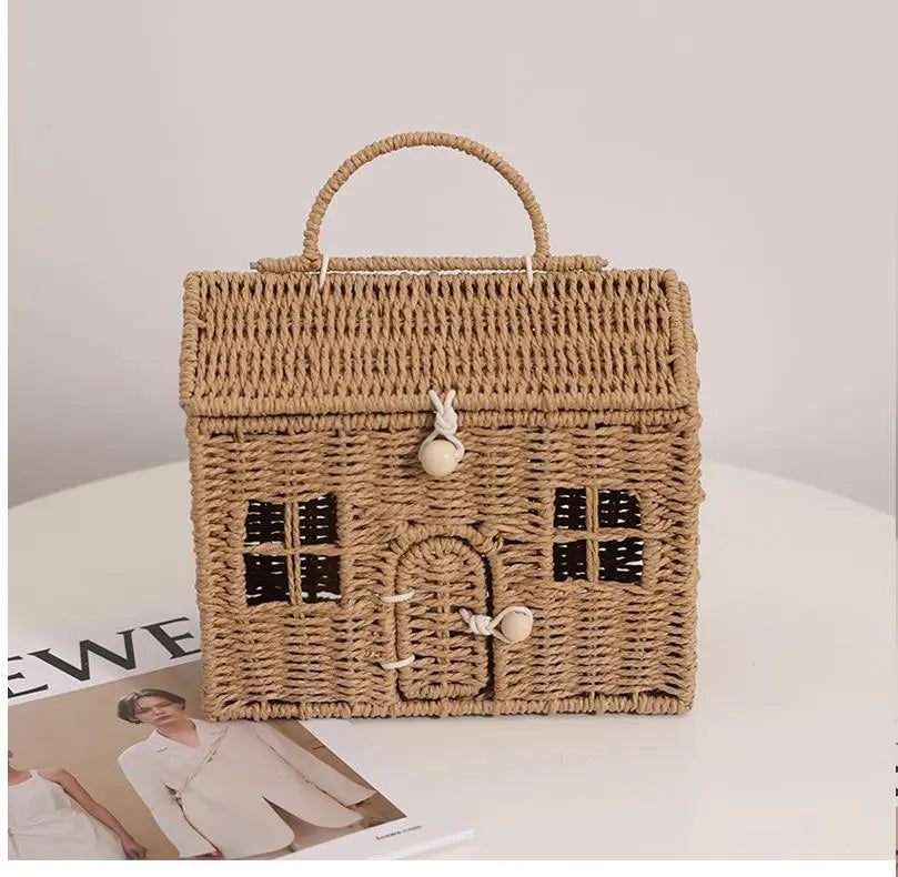 Cesto de rattan - Casinha Baby - Minimalist House Shop
